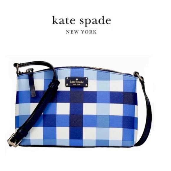 ♠️ kate spade ♠️NWOT Millie Crossbody Pacific Gingham print grovestreet - Picture 1 of 6